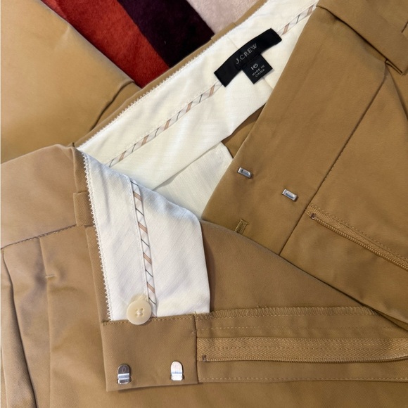 Wide Leg Cropped Khaki J. Crew Pants 16 - Picture 4 of 12